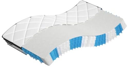 vidaXL Matratze Taschenfederkern, Taschenfederkernmatratze Atmungsaktiv Hautfreundlich, Bettmatratze Härtegrad Medium Plus, Stoffmatratze Federkernmatratze, 70x200cm