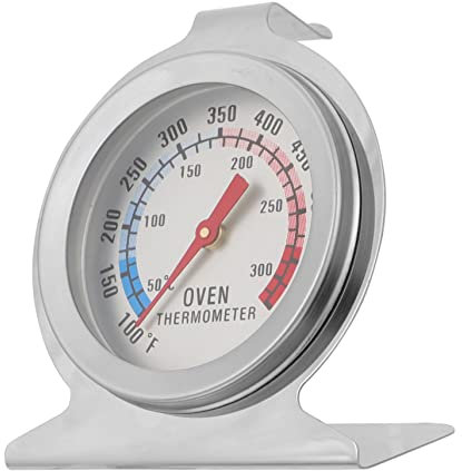 IMIKEYA Edelstahl Ofenthermometer Analog Temperaturmesser Für Backofen Und Grill Mit Stabilem Sockel Explosionsgeschützt Schnelle Und Präzise Messung Für Backen Und Kochen
