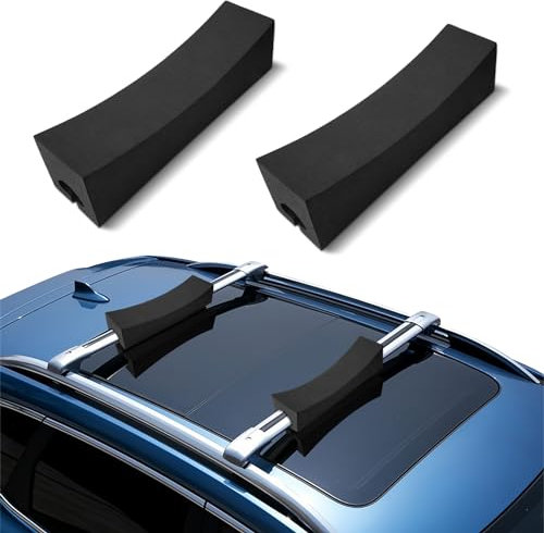 Universal Dachträger Auto 80kg Traglast, Dachträger Geschlossene Reling, für Fahrradträger SUP Kajak Dachbox, Roof Rack mit Eva-Pads, Schnellmonta, Ideal für Camping, Reisen und Outdoor-Enthusiasten