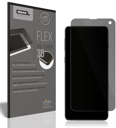dipos FLEX Blickschutzfolie für Samsung Galaxy S10 | Privacy Displayschutz matt, 2-Wege Sichtschutz, Full Cover, selbstheilend, blasenfrei, Fingerprint-kompatibel, selbstklebend