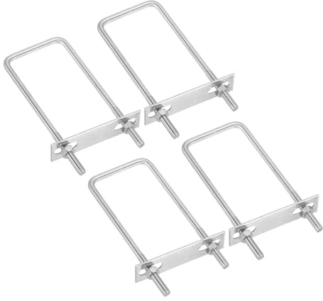PATIKIL Kit De Pernos U Cuadrados M8x60x160mm, 4 Piezas De Pernos U Cuadrados De Acero Inoxidable 304 Con Placas De Marco Y Tuercas Para Remolques De Tabla De Esquí Y Velero