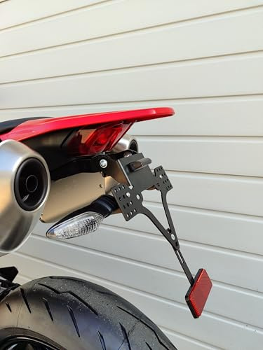 kurzer Kennzeichenhalter für Ducati 698 Hypermotard RVE Mono Heckumbau Kennzeichenhalter kurz Tail Tidy Supermoto Motard kurzes Heck für Ducati OEM Blinker