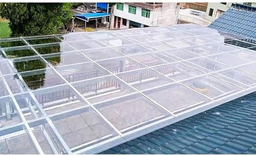 2 mm dicke Polycarbonat-Kunststoffplatte für den Außenbereich, wasserdicht, bruchfest, Platte für Gewächshausdächer und Vordächer, leicht zu schneiden und zu biegen, 2 mm x 2 m