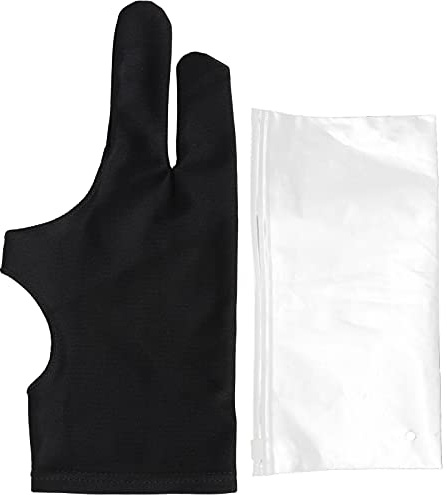 ANKROYU Anti-Fouling-Zeichenhandschuh, Anti-Fouling-Handschuh für Digitale Künstler, Anti-Mistouch-Anti-Fouling-Handschuh für die Linke und rechte Hand, Zwei-Finger-Handschuh zum (M)