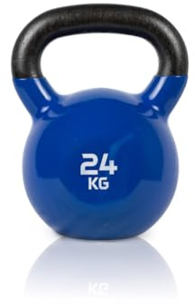 RUSTER Kettlebell Studio 24kg. Pesa Rusa recubierta de Vinilo, Mango Ergonómico, Base Estable, Entrenamiento Funcional, Fitness en Casa.