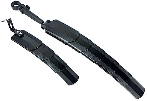 Ausziehbar Schutzbleche Mountainbike [26-27,5 Zoll] - Einstellbarer Winkel, Vorne 37x6,5 cm, Hinten 43x7,5 cm, MTB SKS Rennrad Fahrrad Gravelbike Schutzblech Mudguard Zubehör