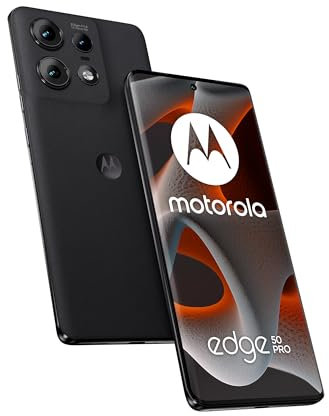 Motorola edge50 pro Smartphone (6,67 Super HD pOLED Display, 50 MP Camera with OIS, 12/512 GB, 4500 mAh, incl. 125W charger, Android 14) Black Beauty, incl. protection cover (Renewed)