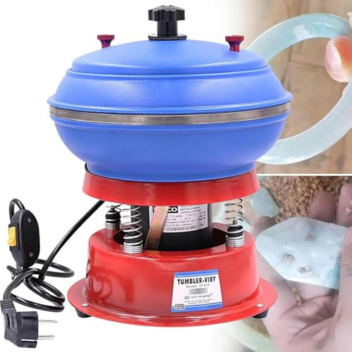 Tambor Pulido Vibratorio 3,5 L, Recipiente Vibratorio Eléctrico, Pulidora Eléctrica, Gran Capacidad Carga Para Esmerilar Y Pulir Superficies De Piezas De Trabajo, Accesorios De Joyería