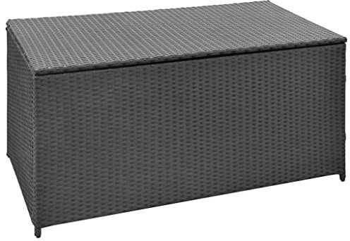 Generisch Garten-Auflagenbox Schwarz 120x50x60 cm Poly Rattan,jiangboyue-42498