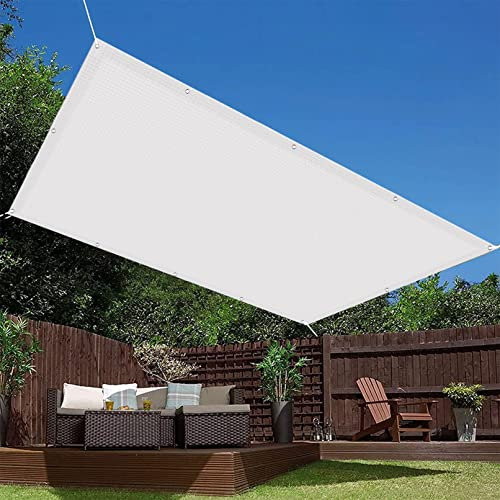Voile d'ombrage - 2,8 x 10 m - Respirant - Protection UV - Avec kit de fixation - Personnalisable - Pour pergola, jardin, pelouse - Blanc
