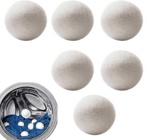 Bolas de secador de lana Lavandería Reutilizable, Bolas de lana de secador | Bolas de ablandamiento de tela anti estática y secado reutilizable para l