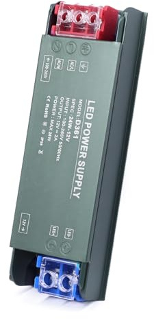 BRIMETI LED Trafo 12V Netzteil 230V auf 12V 24W Treibe Schaltnetzteil Transformator 2A AC 230V auf DC 12 Volt, Kompakter Extrem Dünner Konstantspannung Niedervolttrafo für LED Streifen
