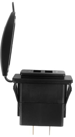 FONDOTIN Car Usb Charger Panel 2 Usb Ports Black Nylon Pvc Seal-cap Safe Charging