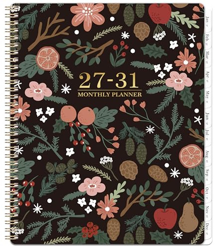 2026-2031 Monthly Planner - 5 Year Planner/Calendar, 5 Year Calendar 2026-2031 Monthly Planners with Tabs, Jul. 2026 - Jun. 2031, 9 x 11, Twin-Wire Binding, Double-Side Pocket - Pinecone