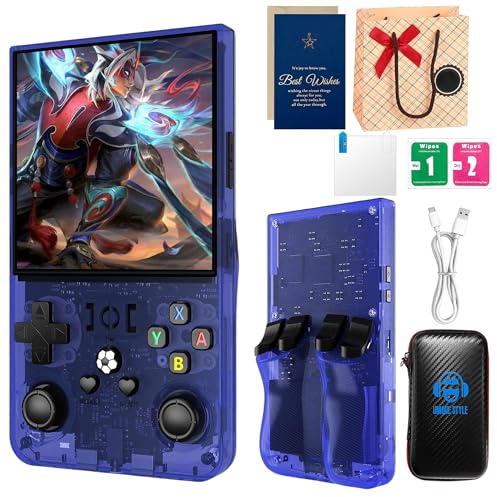 R36MAX 2025 Console di gioco portatile retrò, schermo 4K HD IPS da 4 pollici, sistema Linux open source, oltre 18000 giochi precaricati, memoria 64 GB, batteria 4000 mAh, console di gioco portatile