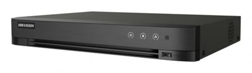Hikvision DVR, 4 canali Turbo HD + 4 canali IP, 8 MP 4K, riconoscimento facciale, 1 disco rigido max. 10 TB