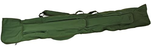 Actiaspet 3+3 Fishing Rod Holdall 12ft Padded Rod & Reel Bag with Shoulder Strap, 2 External Pockets, Fits 6 Rods (Made & Unmade), 205cm