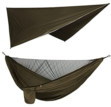 HANABASS Zelt Hängematte Mit Baldachin Wasserdichtes Zelt Outdoor Camping Zubehör Hängematte Mit Markise Sonnenschirm Set Für Camping Wandern Bergsteigen