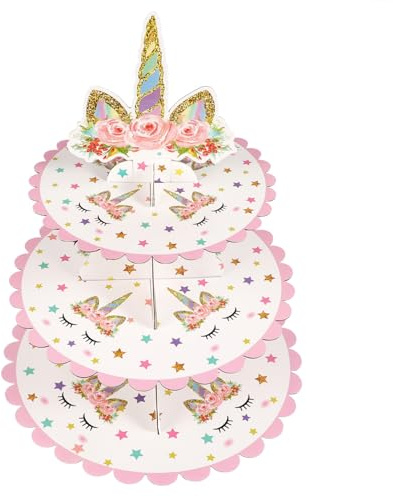 VALICLUD Alzata Dolci Strati per Cupcake e Dessert Supporto Cartonato Multi Livello per Esposizione Torte Organizer per Buffet e Feste