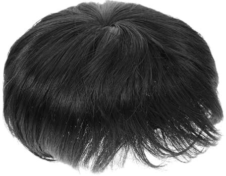 COLLBATH Kurzhaarperücke für Männer Natürliches Männerhaarteil aus Hitzebeständiger Faser Stylisches und Bequemes Toupet für Bühnenauftritte und Alltagsgebrauch