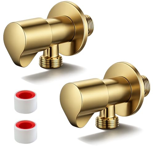 Eckventil 1/2 Zoll Selbstdichtend, Edelstahl Absperrventil mit Spülmaschinenanschluss, eckventil 1/2 zoll für Bad Küche WC
