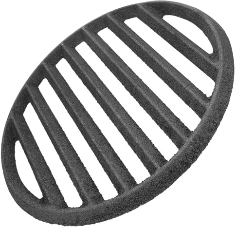 Rejilla redonda de hierro fundido de 25 cm, repuesto de rejilla gruesa para chimenea de carbón y madera, accesorio de parrilla de barbacoa y resistente al calor