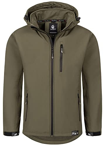 Rock Creek Softshell jacka för män utomhus H-168, Mörkgrön, 5XL