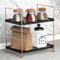 kaileyouxiangongsi 2-Tier Bathroom Countertop Organizer, Vanity Tray Cosmetic & Makeup Storage, Kitchen Spice Rack Standing Shelf, Corner Storage Shelf, Rose Gold&Black
