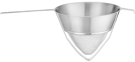 HENDI Colador chino de cocina, tamiz, cónico, de malla fina metálica, reforzado, ø250mm, acero inoxidable