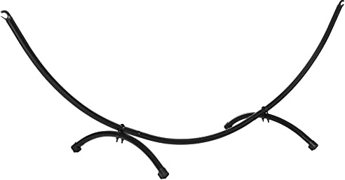 Outsunny Struttura per Amaca Universale da 3m, Supporto in Metallo da Esterno per Giardino e Terrazza, 300x90x100cm, Nero