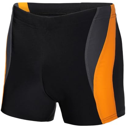 Ladeheid Korta badshorts för män LA40-255, Svart/grafit/orange, 6XL