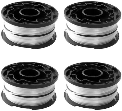 SagaSave Replacement Strimmer Spool, Autofeed Strimmer Line φ1.6mm Length 38 ft, Compatible with Black and Decker GH700 GH710 and GH750, DF-065 (Pack of 4)