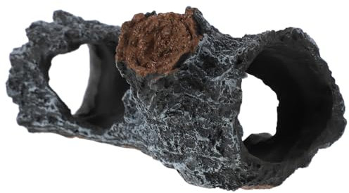 COLLBATH Terrarien-reptilienhöhle Aus Harz Verschleißfestes Reptilienversteck Dekorativer Reptilienstamm Für Terrarium Kleine Reptilienhöhle Für Haushalt Und Gästezimmer
