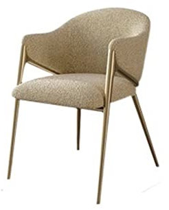 Luxus Beige Ledersessel für Wohnzimmer mit modernem Design und bequemer Rückenlehne