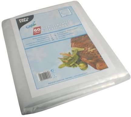 Papstar Gefrierbeutel, LDPE 60 l 90 cm x 50 cm transparent, 19572 50 Stück