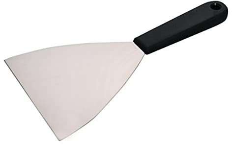 Schneider GT029 Stainless Steel Spatula, 120 mm, Black | Commercial-grade food prep tool offers exceptional rust resistance and simple cleaning for busy professional kitchens.