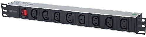 Intellinet 163620 19 1U Rackmount 8-Output C13 Power Distribution Unit (PDU), With Removable Power Cable and Rear C14 Input