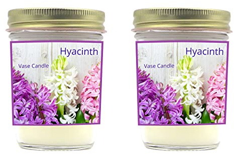 Hyacinth Vase Candle - A floral aroma of fresh hyacinth flowers. (Double Jars)