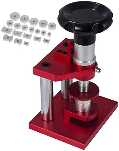 VEVOR Outils de réparation de montre Presse de montre avec 20 matrices Boîtier de montre plus proche pour fermer le couvercle arrière de la montre Capper Machine de fermeture arrière Outil d'établi Bo