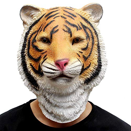 CreepyParty Halloween Kostüm Party Tierkopf Latex Masken Tiger Karneval Masken