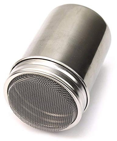 Aeromdale 7oz Sel-Tamis à Farine Saupoudreur tamis en acier inoxydable pour sucre glace, sel, cacao, farine ou café Shaker chocolat Cadeau