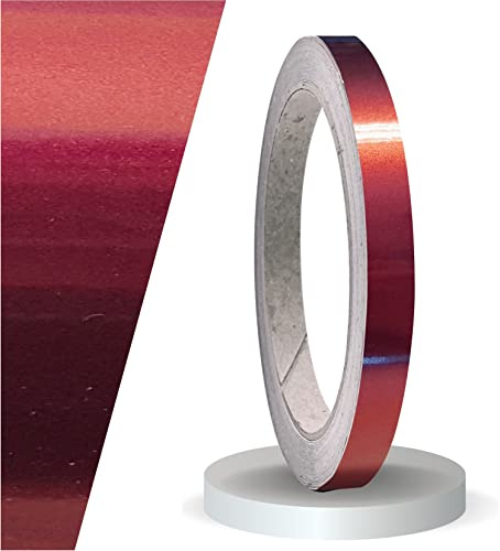 siviwonder Zierstreifen selbstklebend Folie Premium Shift Effect Farbwechsel Cranberry Glanz 9 mm x 10 m Rolle Dekorband Auto Motorrad Boot Fahrrad Wohnwagen Helm Pinstripe Klebeband Konturmarkierung