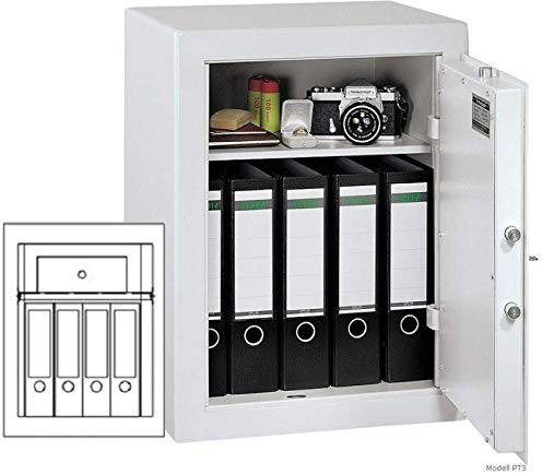 Müller Safe PT 3 Möbeltresor, Doppelbartschloss mit 2 Schlüsseln, Klasse S2 nach EN 14450, H60xB45xT38 cm, 58 kg