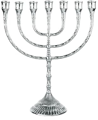 NKlaus Kerzenleuchter für Kerzen Messing; vernickelt, Ø2cm Menorah, 1 Stück