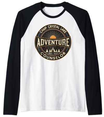 Camp Crystal Lake Vintage Design Stil, Counselor Camping Raglan