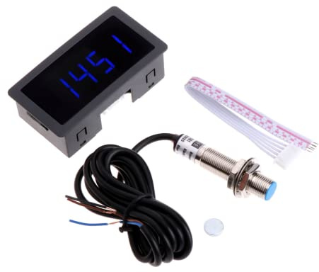 Fasizi DC 8-24 V 4 digital LED varvräknare varv/min hastighetsmätare med hall närhetsbrytare sensor NPN 10-999 RPM