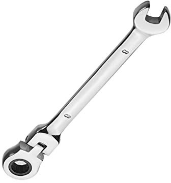 Llave de trinquete de cabeza flexible de 8 mm, llave métrica, acero al cromo vanadio, llave combinada de trinquete, llave de herramienta para reparación de bicicletas de coche en el taller de casa