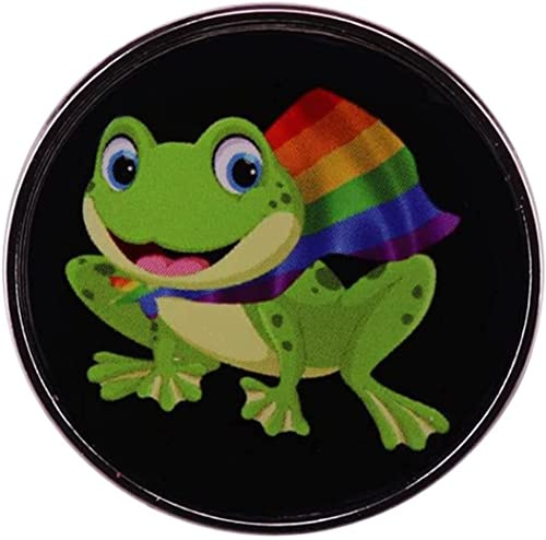 Anstecknadel mit Superhelden-Frosch, Emaille, schwuler Mann, LGBT+, Flagge, für Kleidung, Tasche, Anstecknadel, Kragen, Hut, Schal, Pins für Männer und Frauen, Metall