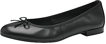 Tamaris Damen Ballerina Leder schwarz 39