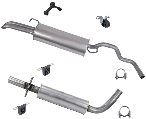 ATEC Germany Auspuff Schalldämpfer Set 1x Mittelschalldämpfer, 1x | Kompatibel mit: SEAT TOLEDO II, SKODA OCTAVIA I, OCTAVIA I Combi, VW BORA I, BORA Variant, GOLF IV Variant